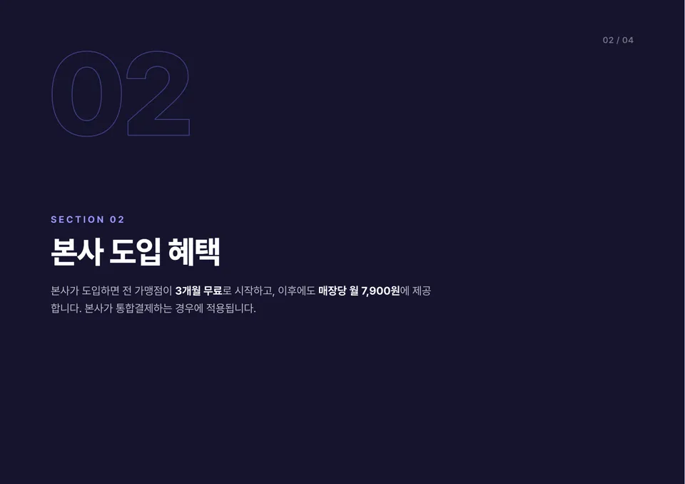 88장사마스터 프랜차이즈 제안서 6쪽